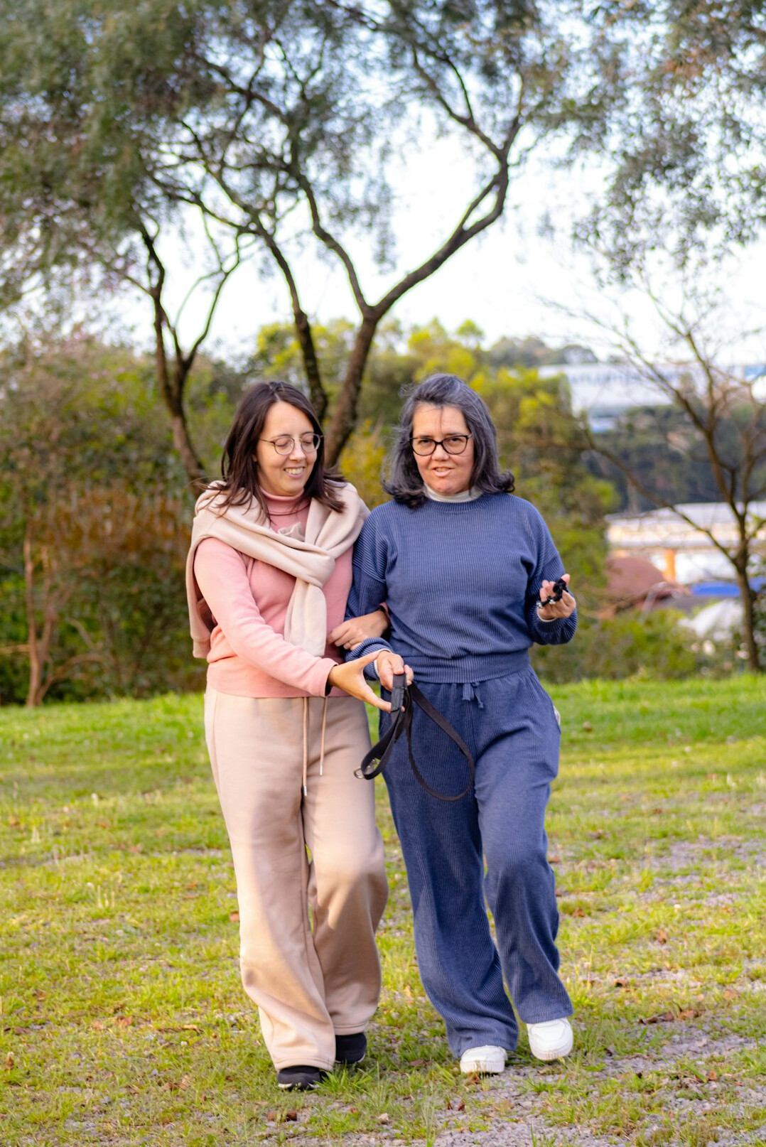 elderly people exercising outdoors
