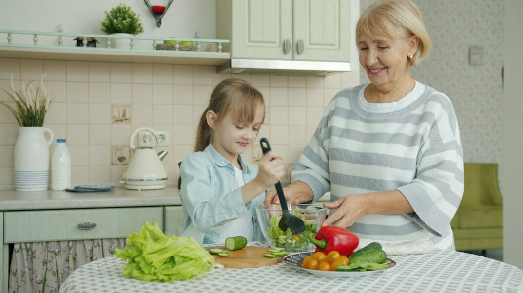 healthy senior meal preparation